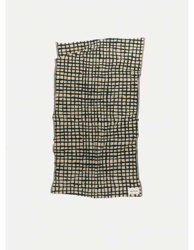 Bold Grid Bath Towel | Forest Green Dans la société mordern