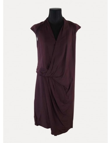 Robe Helmut Lang bordeaux 90% viscose 10% soie XL/42 Dans la société mordern