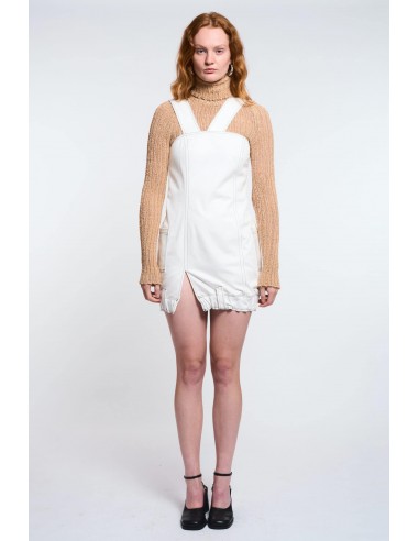 LA POUPETTE RUNWAY LOOK 18 - SOLENA White Denim Bubble-Hem Overall Dress de votre