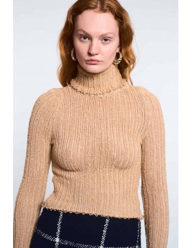 LA POUPETTE RUNWAY LOOK 18 - Chestnut Cream Knitted Turtleneck JACQUIE cashmere Sweater plus qu'un jeu 