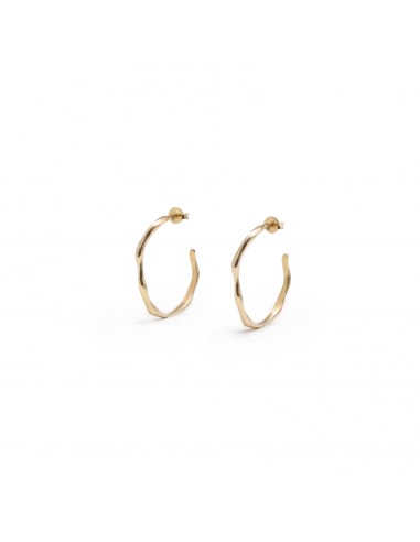 FLOW Hoops N°01 935 or 14 k or 18 k - Couleur Silver / Gold brillant des détails fins