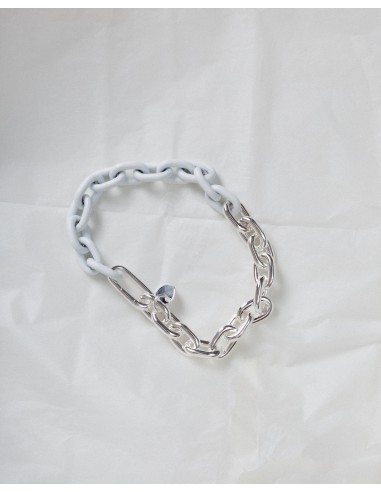 Bracelet MOITIÉ-MOITIÉ - White Dipped Chain Bracelet 925 or 18 k - Couleur Silver / Gold pour bénéficier 